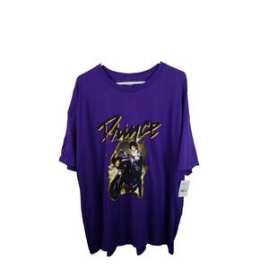 The Prince Estate Official and Approved Purple Rain Logo Graphic Shirt size 3XL